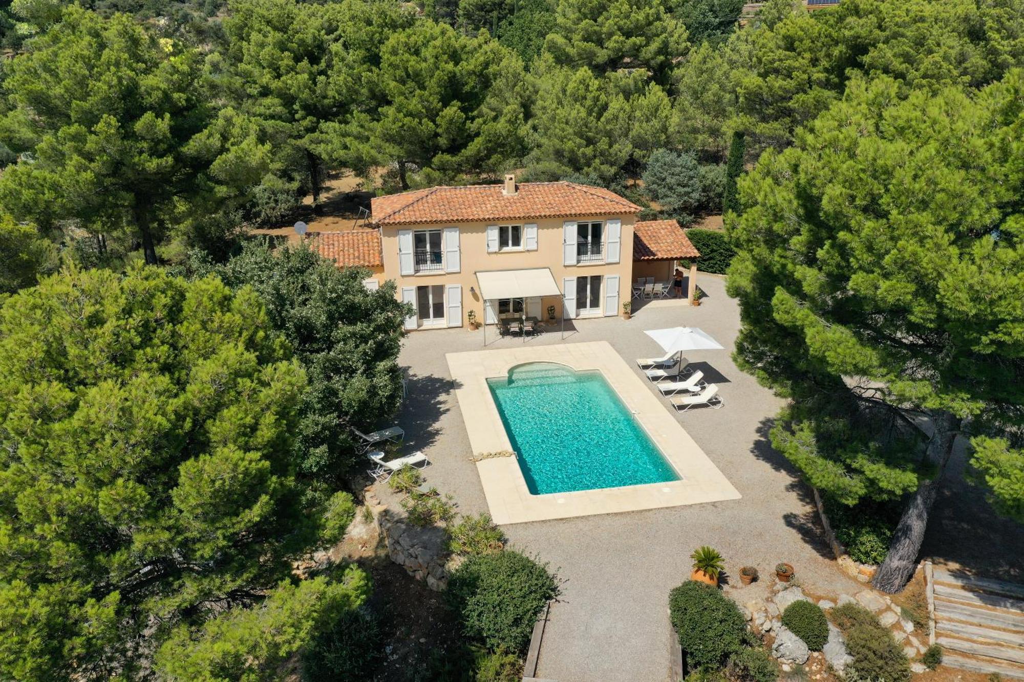 Villa "Le Sortilege" Vue Panoramique Et Piscine Tourtour Luaran gambar
