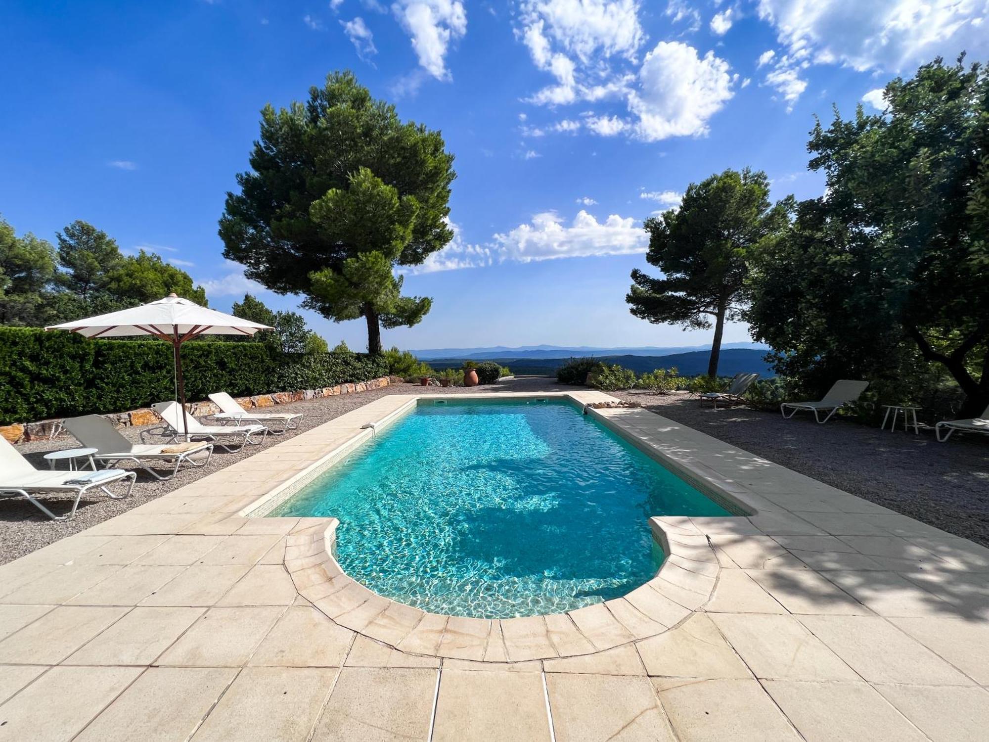 Villa "Le Sortilege" Vue Panoramique Et Piscine Tourtour Luaran gambar