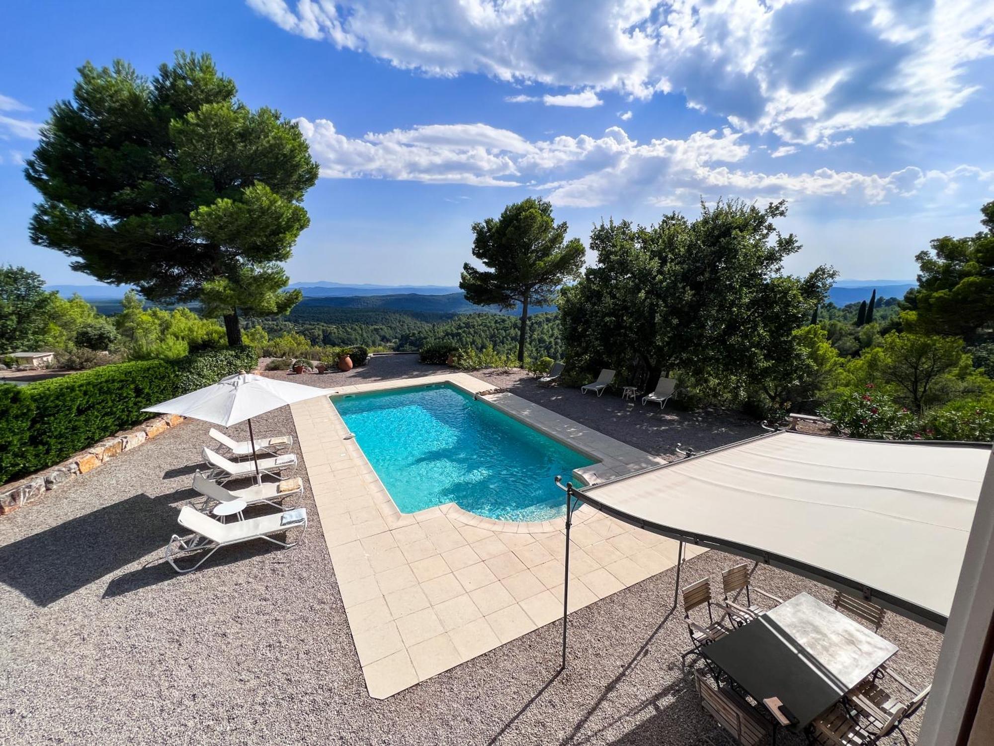 Villa "Le Sortilege" Vue Panoramique Et Piscine Tourtour Luaran gambar